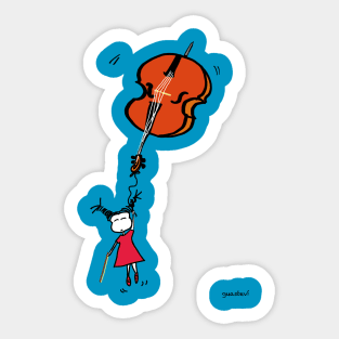 Cello flying Sticker